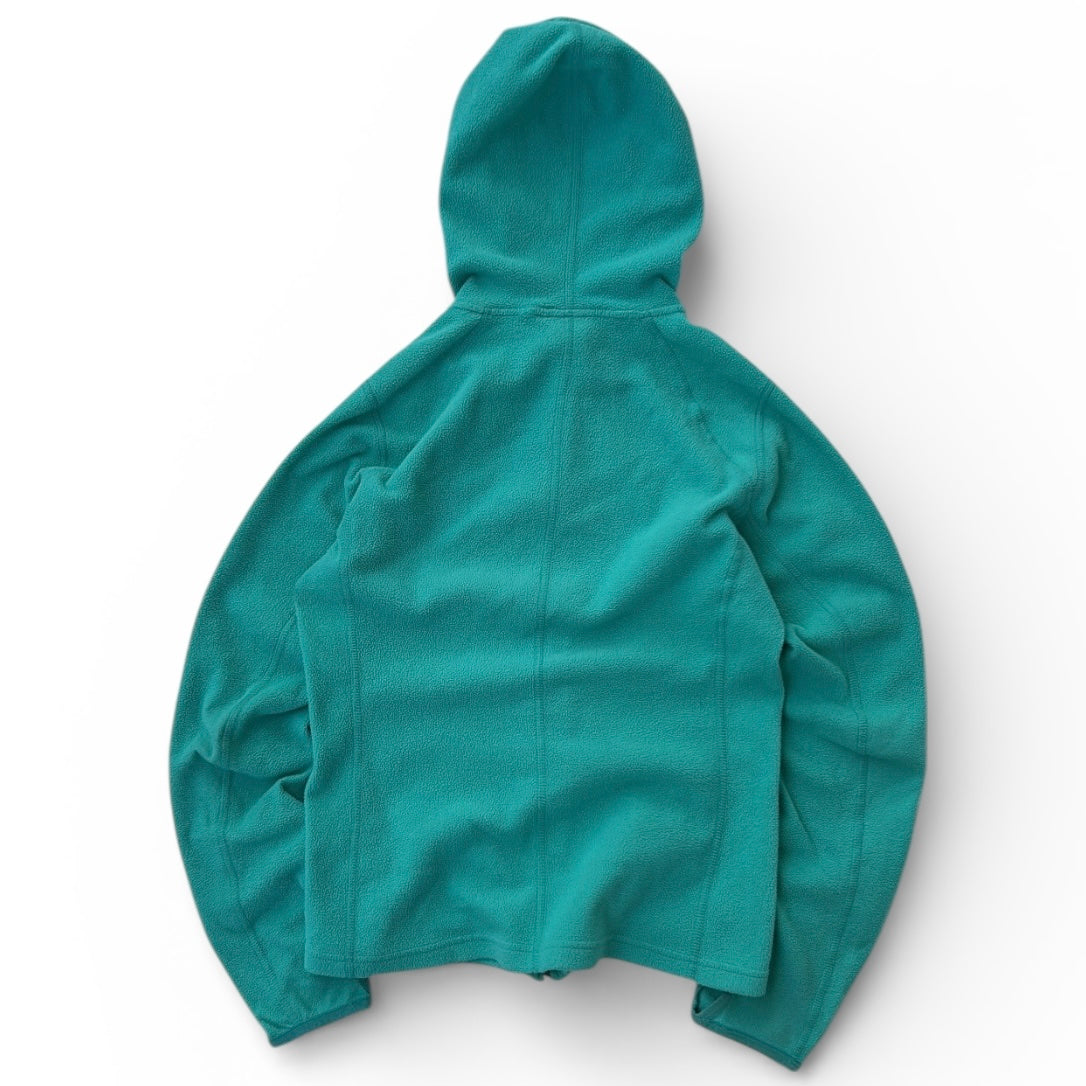 The North Face Blue Full zip embroidered logo hooded fleece jacket
