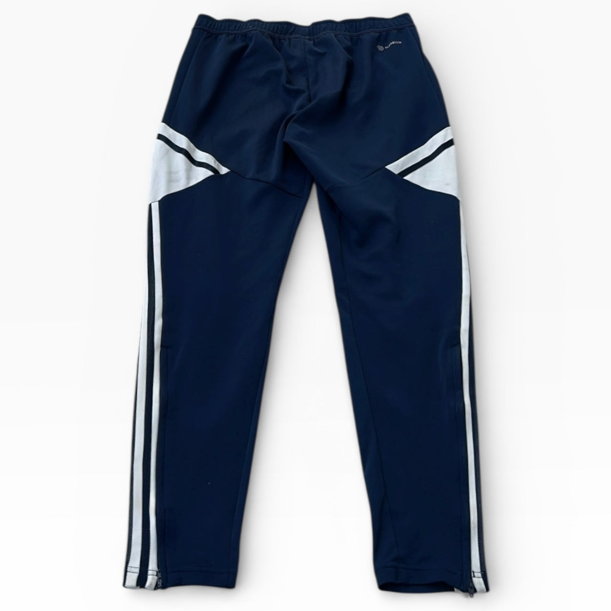 Adidas Dark blue x White lines adjustable track pants