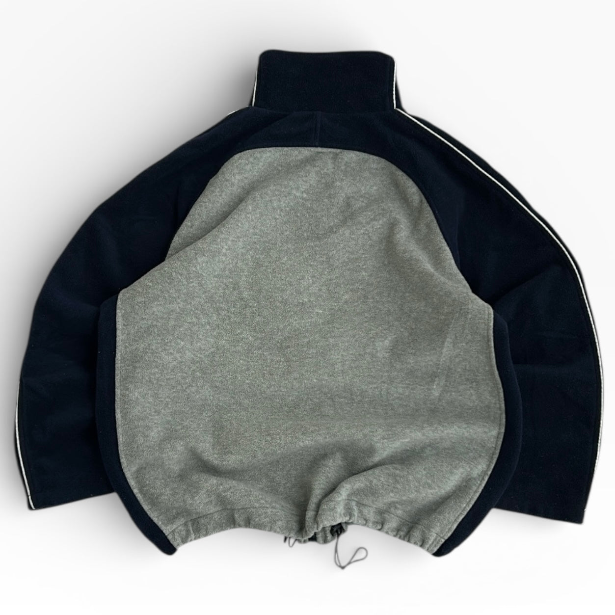 Champion Thick Grey x Navy Fleece Full Zip Adjustable Jacket