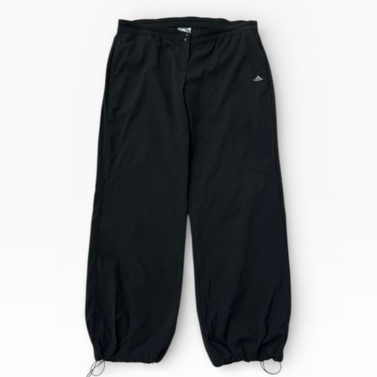 Adidas Baggy fit nlack embroidery logo button & Zip up adjustable track pants