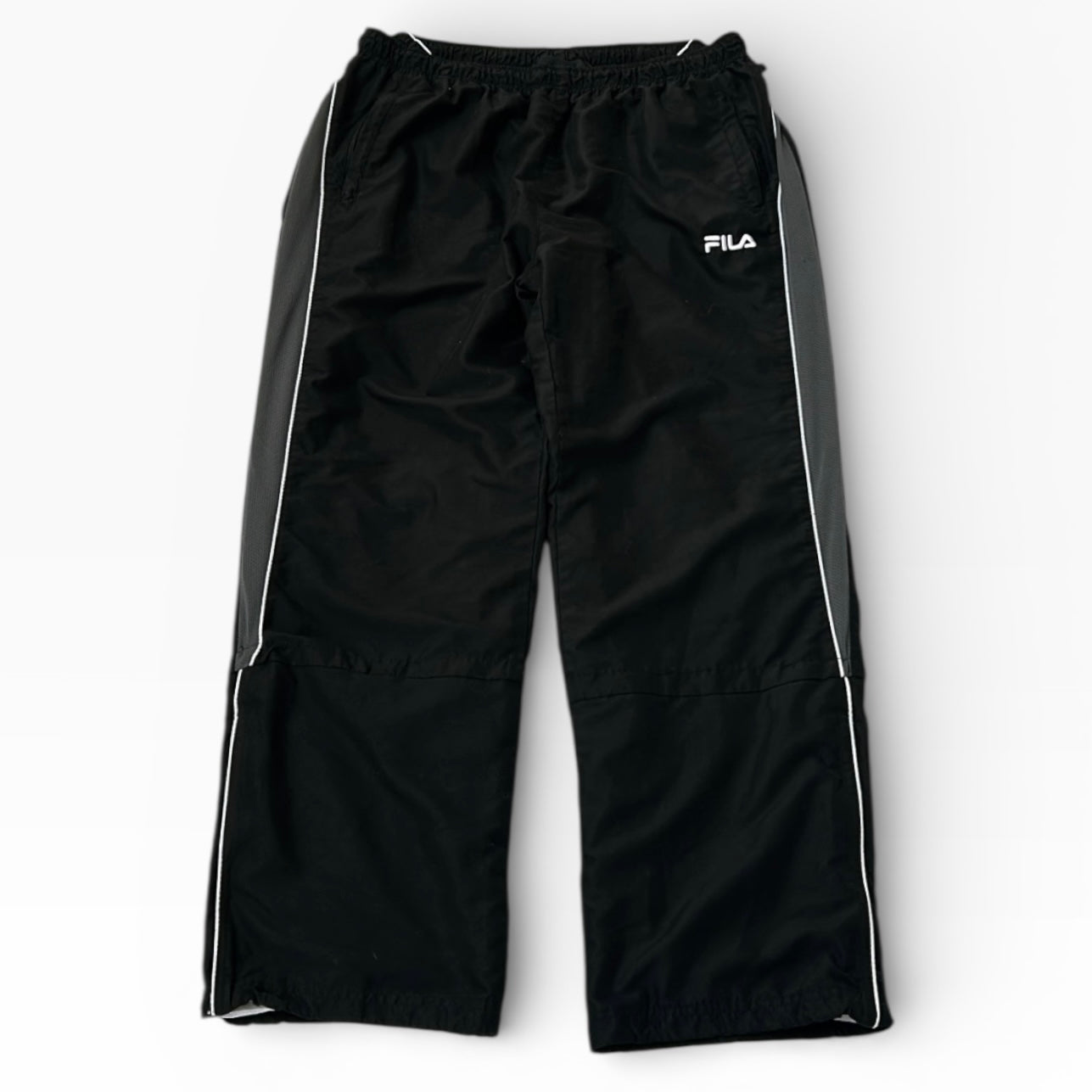 Fila 90s Black embroidered logo track pants