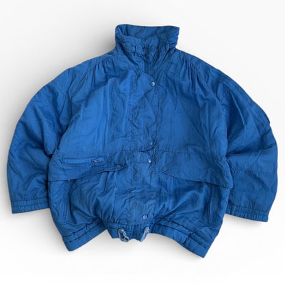 Vintage Blue Ski Style Full Zip Adjustable Jacket