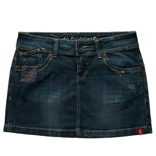 abc mini skirt with embroided details