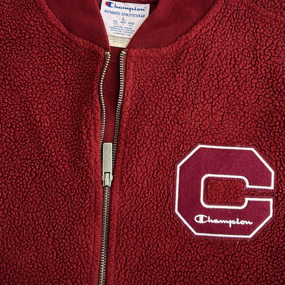 Champion Varsity style fuzzy Full Zip Fleece Jacket