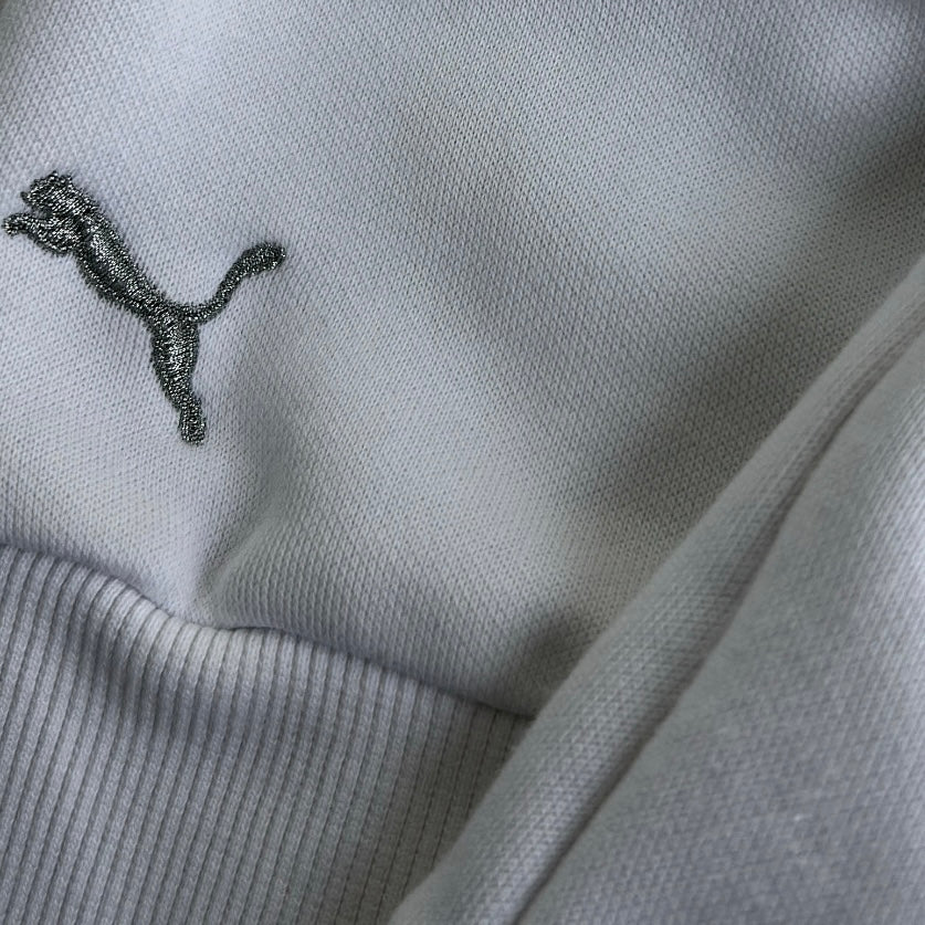 Puma White x Silver Full zip hooded jacket