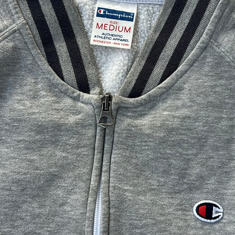 Champion Grey Varsity Style Full Zip Jacket