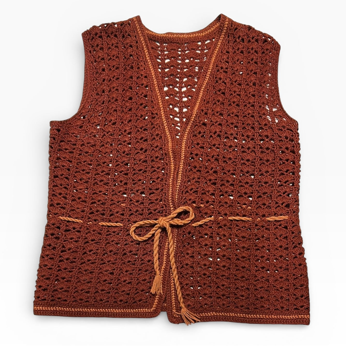Knitted adjustable vest cardigan