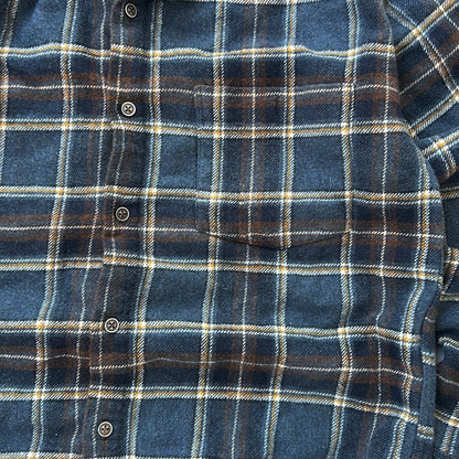 Vintage Fabio Cassani Blue & Brown Flannel OverShirt