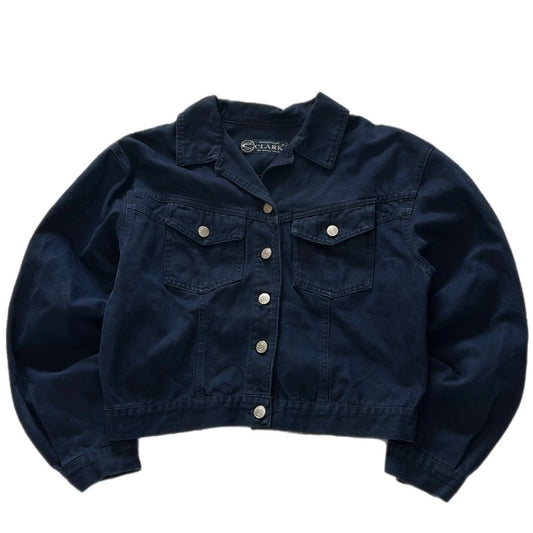 Clark Dark purple Cropped Denim Jacket