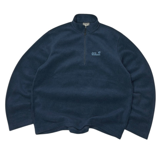 Jack Wholfskin Dark Blue 1/4 Zip Fleece