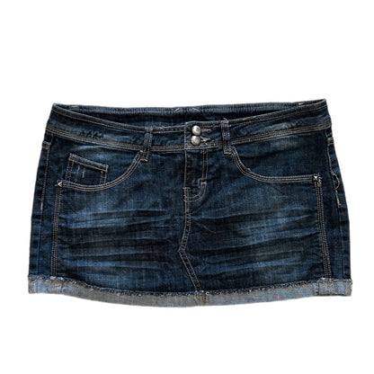 Y2k Dark Wash Denim Mini Skirt