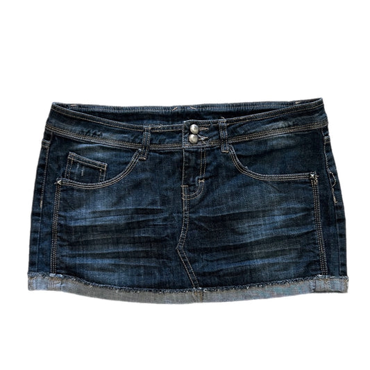 Y2k Dark Wash Denim Mini Skirt