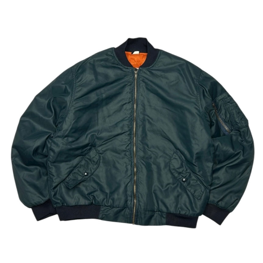 Bomber Petrol-Greenish Full Zip Jacket