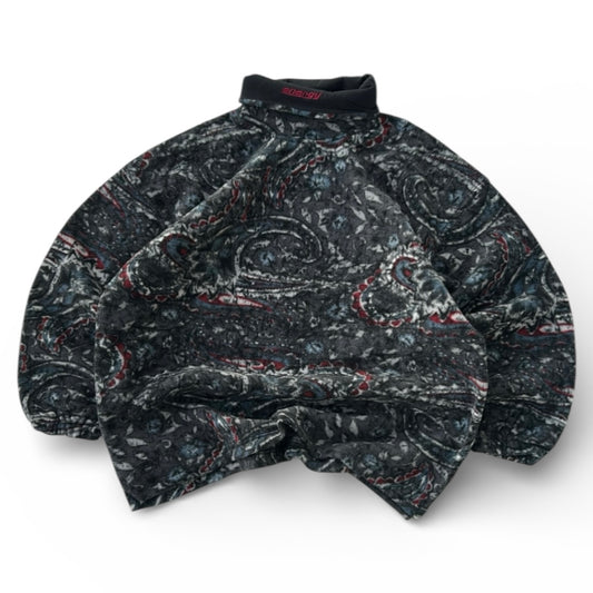 Vintage Energy Dark Pallete Patterns Turtleneck Fleece