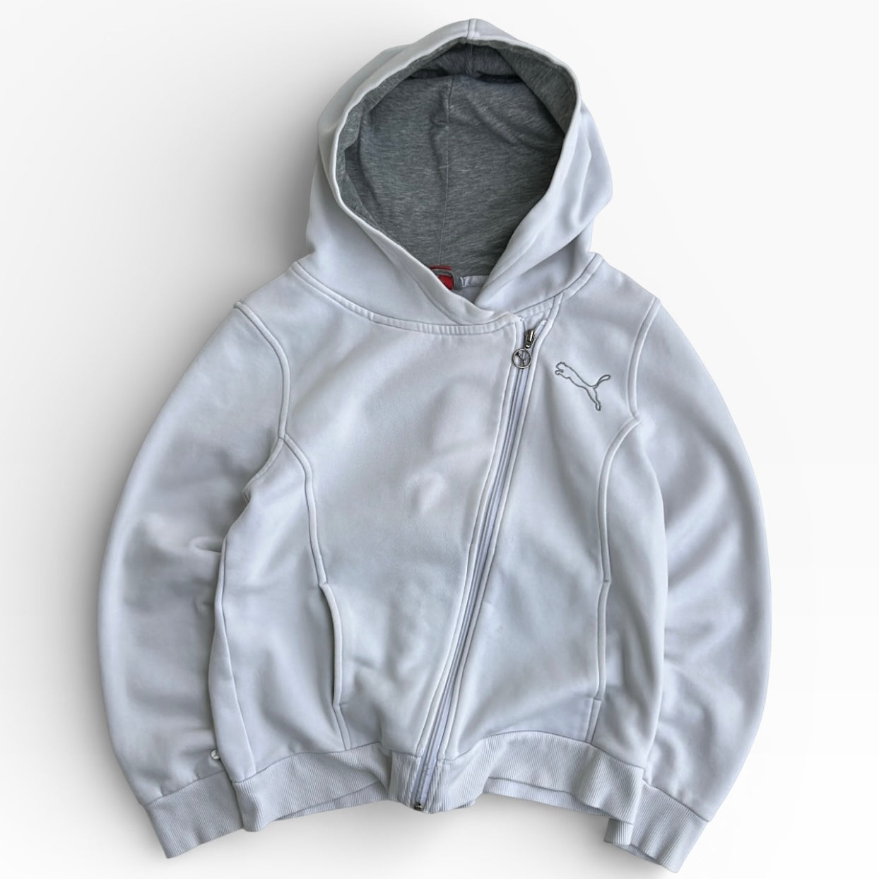 Puma White x Silver Full zip hooded jacket