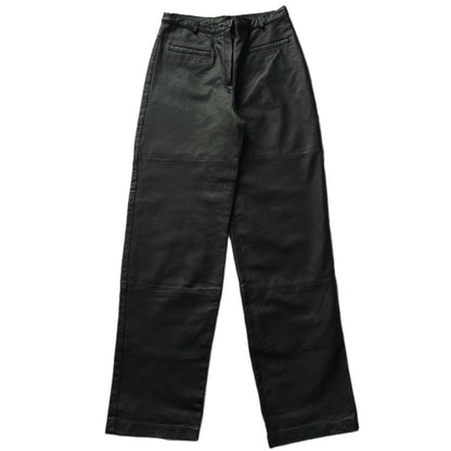 High Waisted front pockets Leather pants