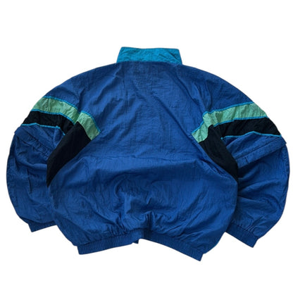 90s Multicoloured Shell Zip-Up Jacket With Removable Sleeves