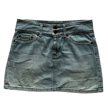 American Eagle Thinly stripped denim mini skirt
