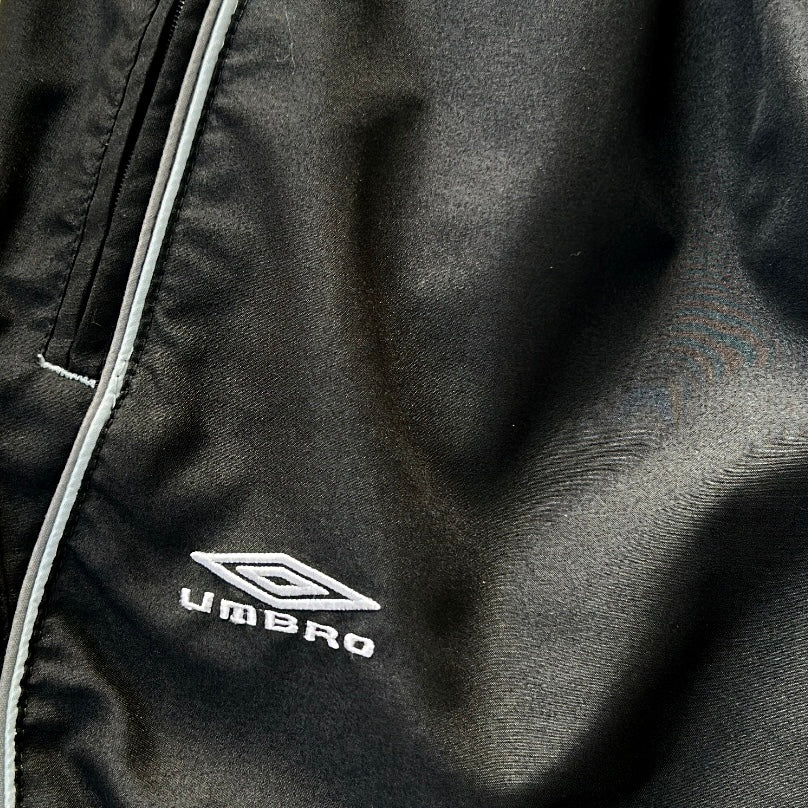 Umbro Baggy Black Adjustable Track Pants With Grey Details