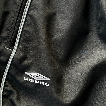 Umbro Baggy Black Adjustable Track Pants With Grey Details