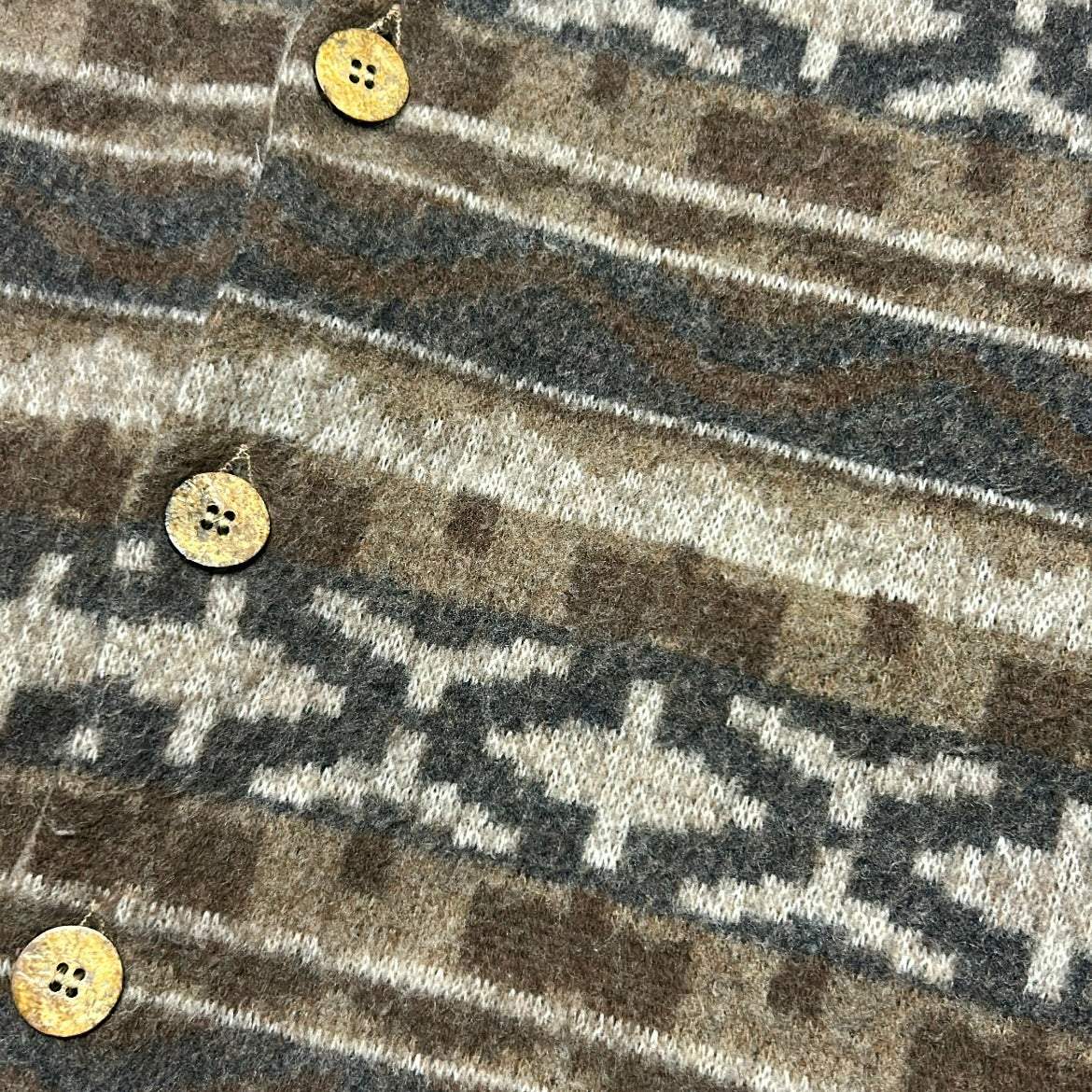 Patternes 80’s button up vest cardigan