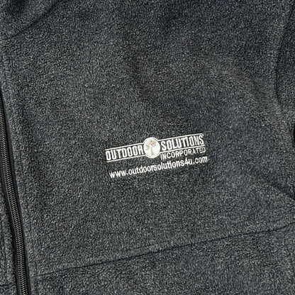 Columbia embroidered logo graphic dark grey adjustable full zip fleece