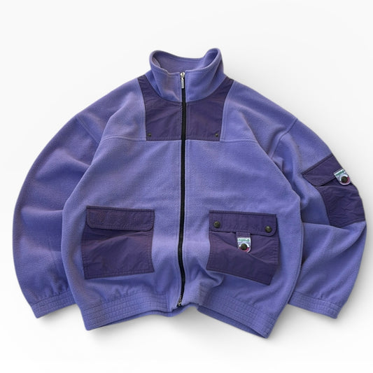 Vintage Asolo Lilac & Purple Full Zip Fleece Jacket with Removable hoodie