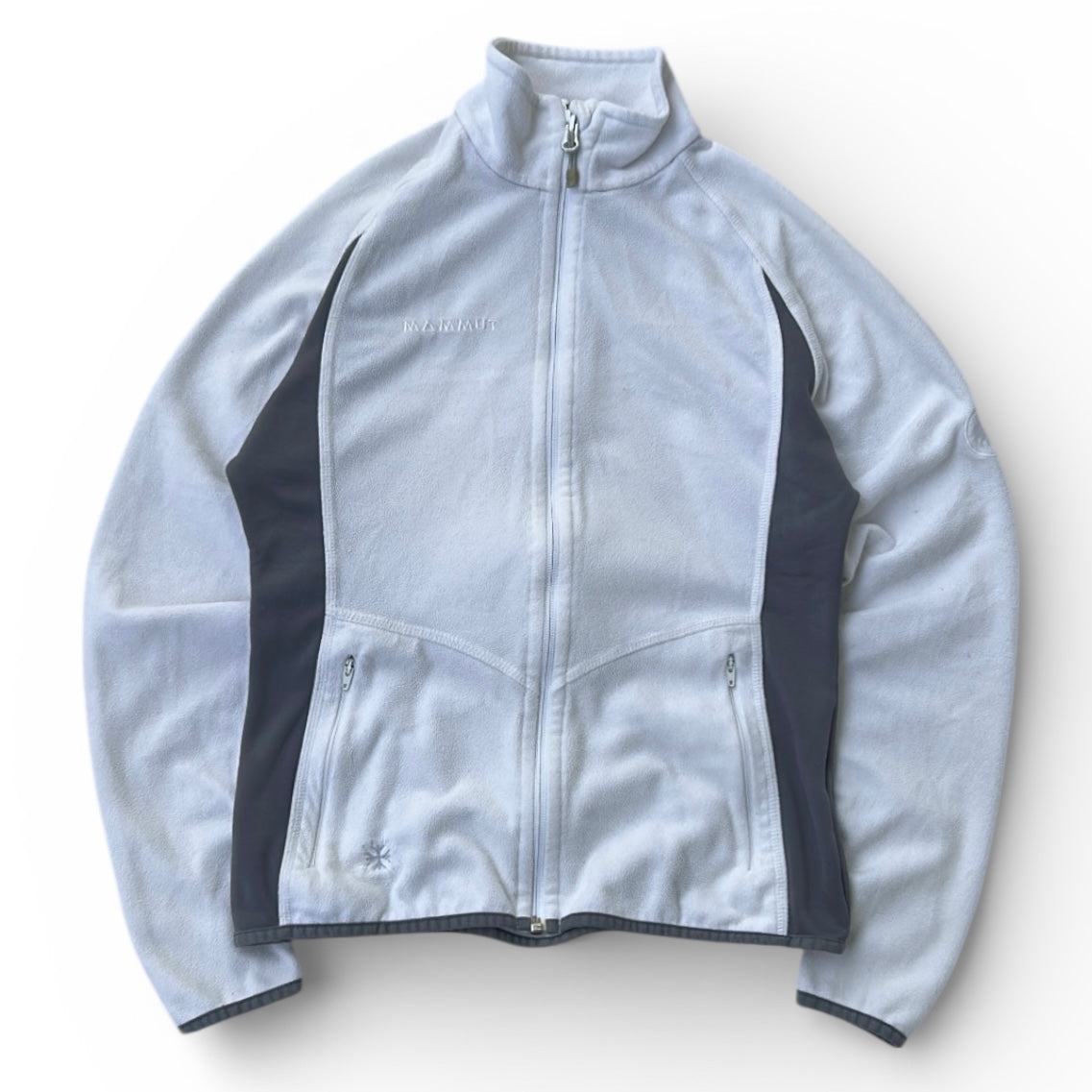 Mammut White & Grey Fleece Full Zip Jacket