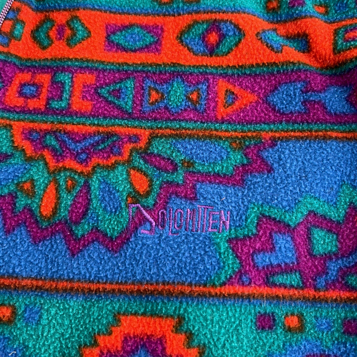 DOLOMITEN 1/4 Zip crazy patterned fleece