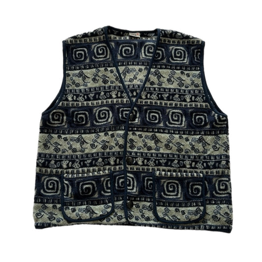 Vintage Button-Up Fleece Vest