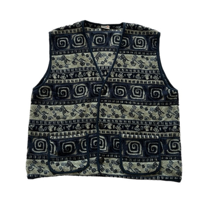 Vintage Button-Up Fleece Vest