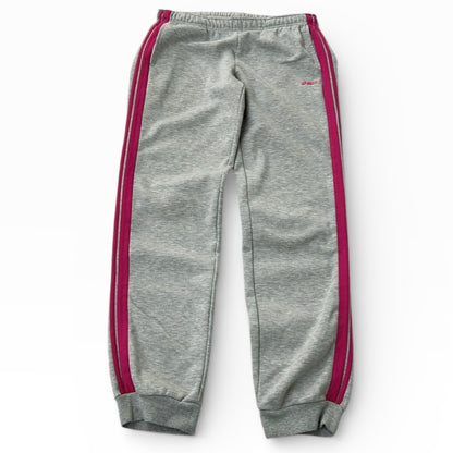 Asics vintage grey with pink side stripes joggers