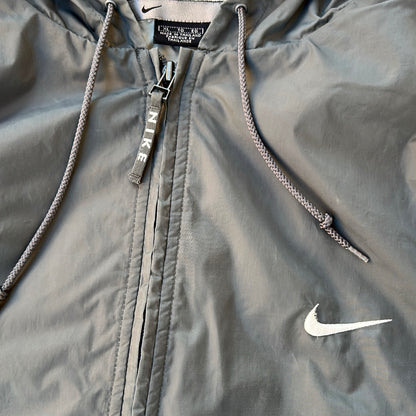 Nike Light Windbreaker Hooded Embroidered Logo Full Zip Jacket