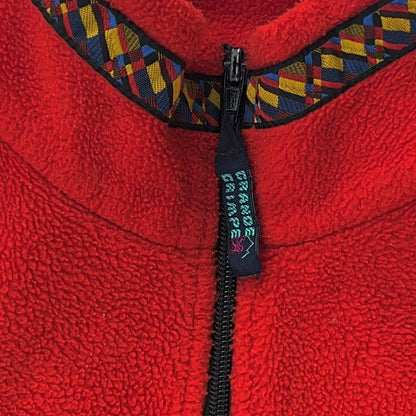 Vintage Grande Crimpe Red 1/4 Zip Retro Fleece