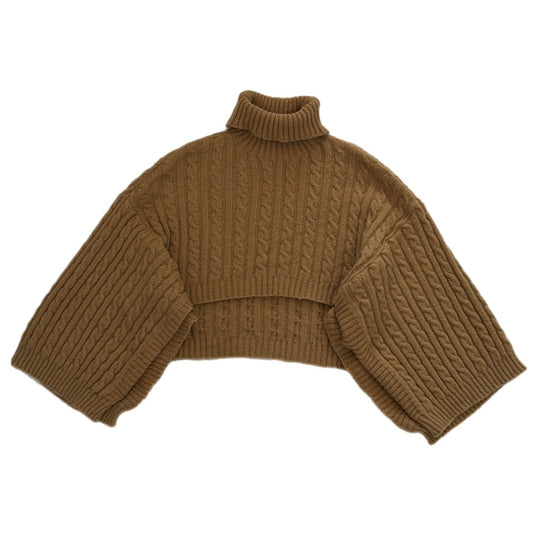 Turtle Neck Long Sleeve Crop Top
