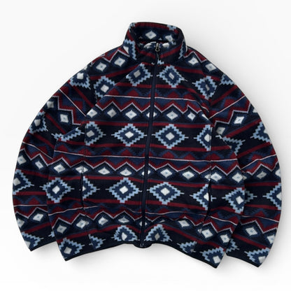 Crazy patterned Full Zip Fleece Jacket