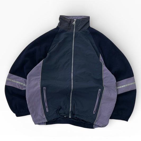 Purple Tones Crane Full Zip Adjustable Multitextured Jacket with pockets