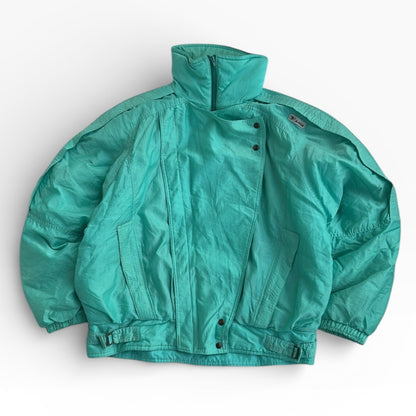 SARE 90s Vintage Turquoise Adjustable Ski Jacket – Oversized / Unisex