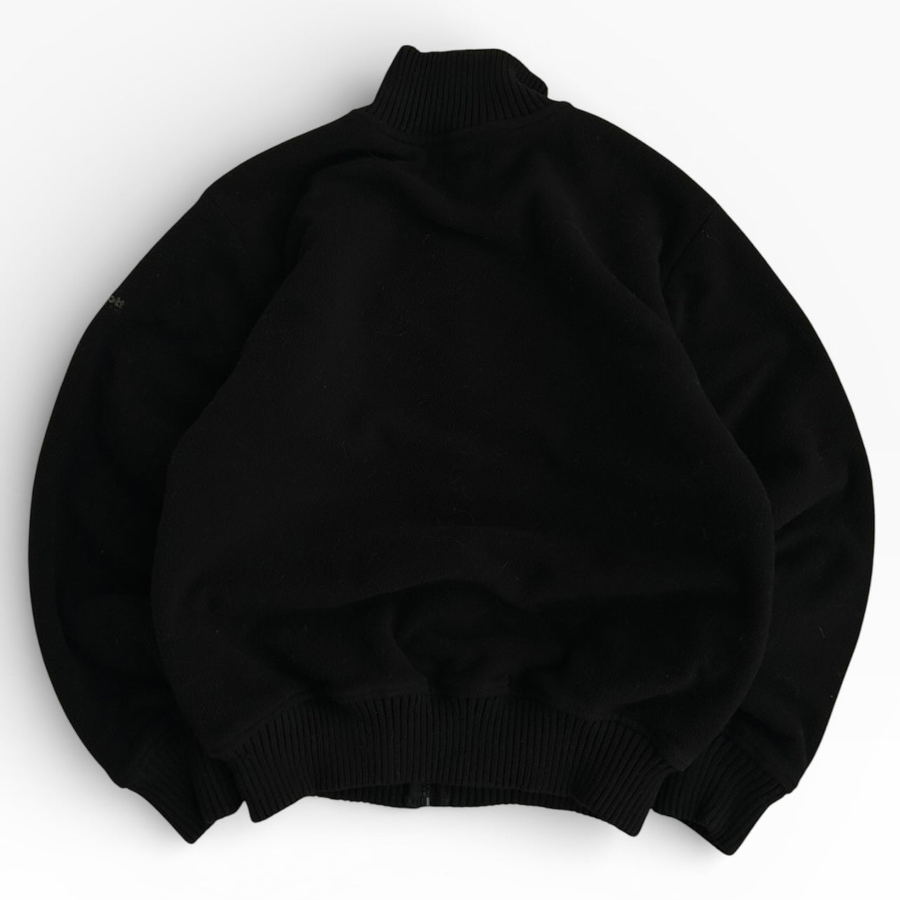 SCHOTT Full Zip Fuzzy Inside Black Fleece Jacket