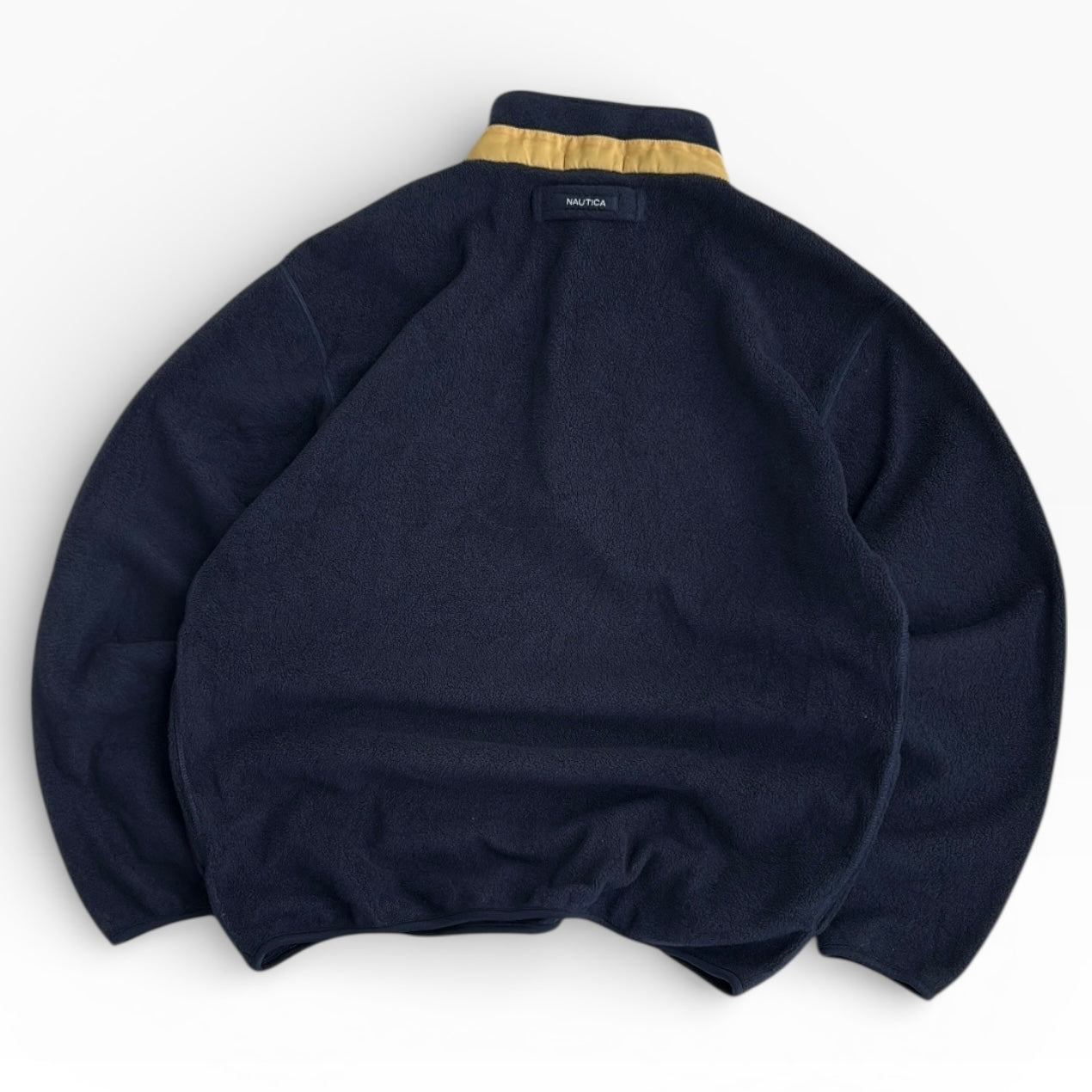 Nautica Navy x Yellow 1/4 Zip Fleece