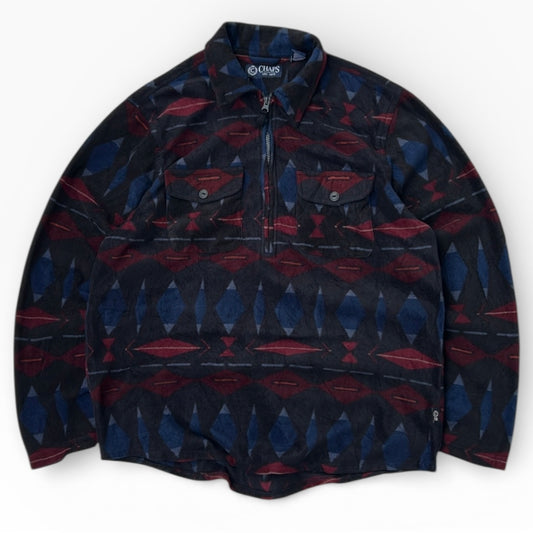 Chaps Patterned 1/4 Zip Fleece Shirt