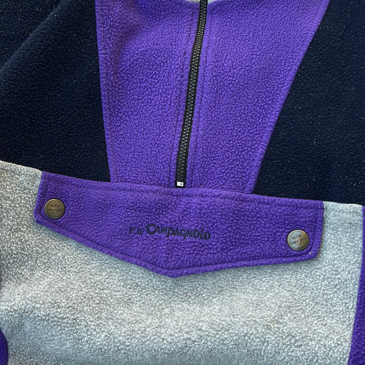 Vintage Campagnolo purple 1/4 Zip Fleece With Front Pocket