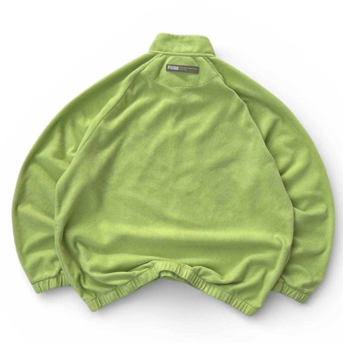 PUMA Vintage Lime 1/4 Zip Fleece With embroidered Logo