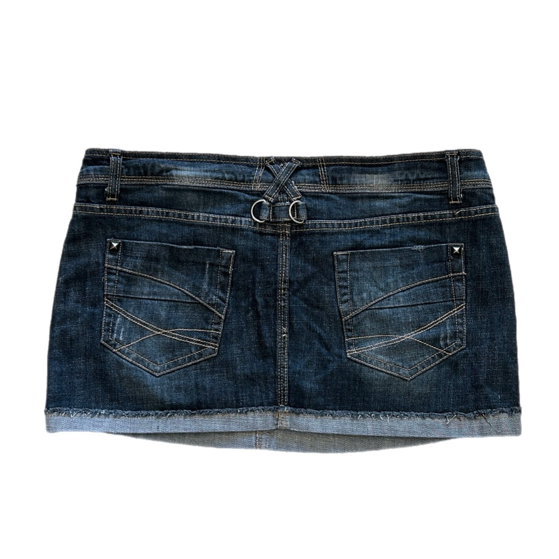 Y2k Dark Wash Denim Mini Skirt