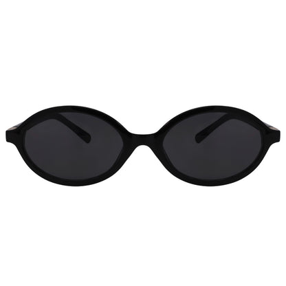 The Audrey Black 90s Oval Sunglasses