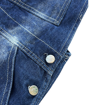 Grass Coper Dark Wash Denim Dungarees