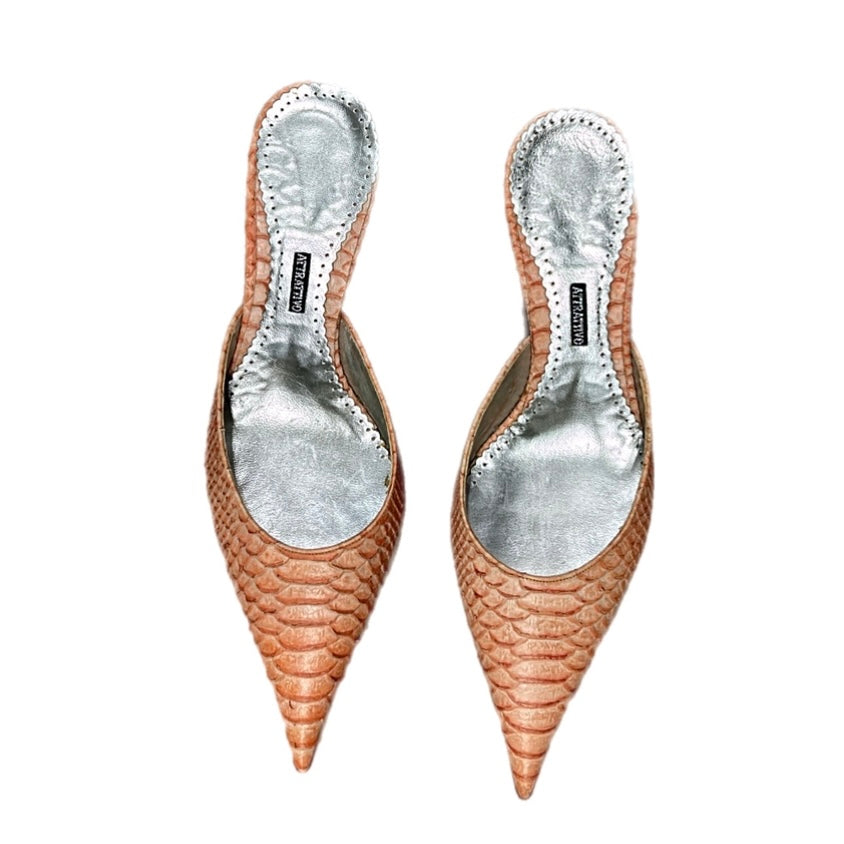 Lavorazione Artigiana Kitten Heel Leather print