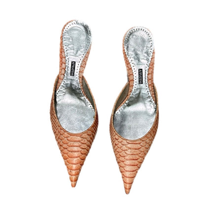 Lavorazione Artigiana Kitten Heel Leather print