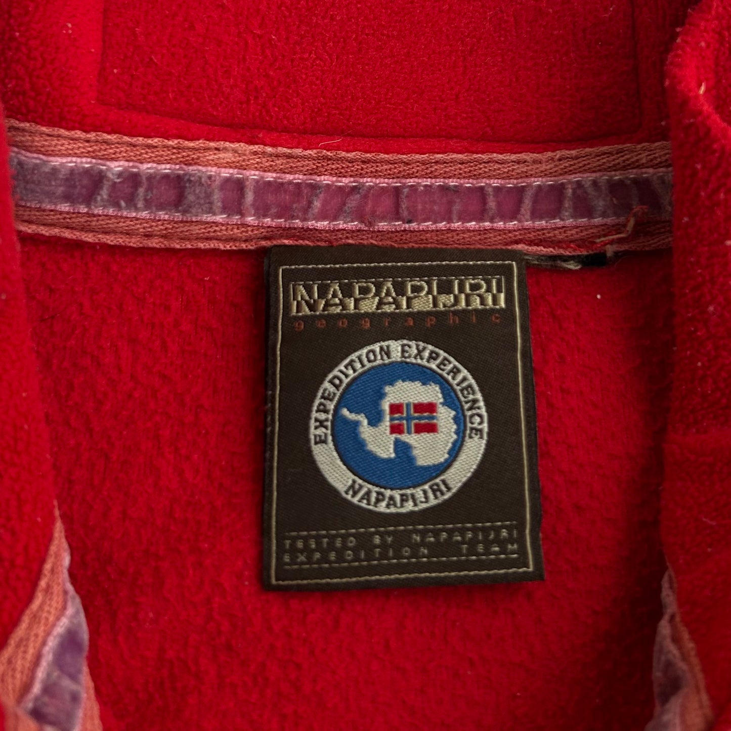 Napapijri Hot Red 1/4 zip Fleece