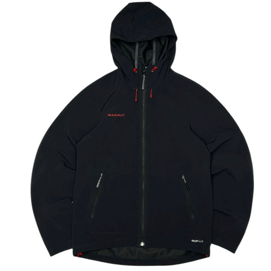 Mammut Black x Red Full Zip Adjustable Hooded Jacket